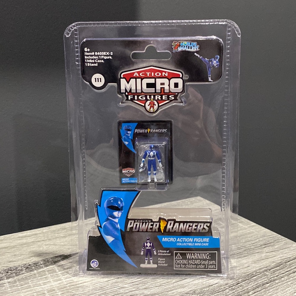 NEW: World’s Smallest Action Micro Figures: Blue Power Ranger - Mini Figure
